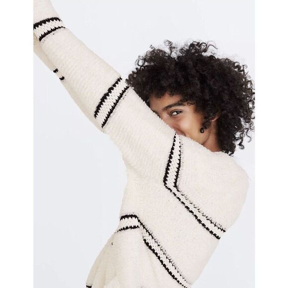 ✨Madewell Striped Bouclé Cardigan Sweater✨ - Picture 2 of 7